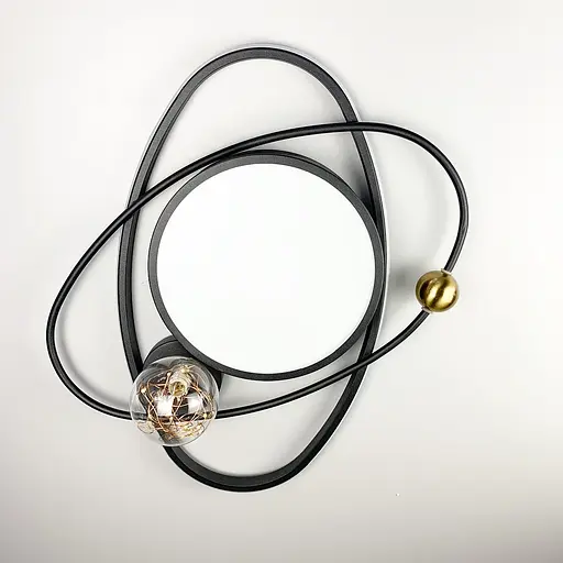 Люстра-орбіта з led гірляндою в плафоні | Line F | Арт. MJ47-500 BK - фото 1