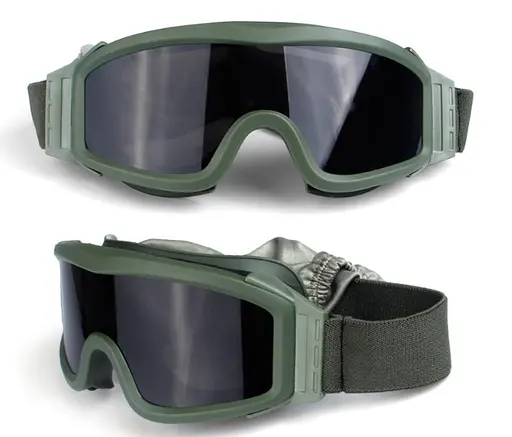 Тактичні окуляри (3 вставні лінзи) Оливковий - фото 7