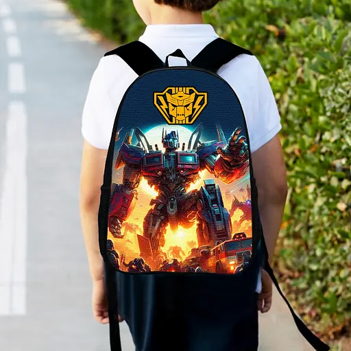 Рюкзак детский Трансформеры «Transformers» 34х27см, городской ранец для мальчика с принтом (00566)