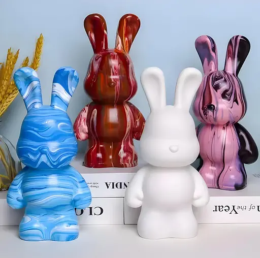 Набор для творчества Флюидный кролик Fluid Bunny с красками 33 см (24-603) - фото 4
