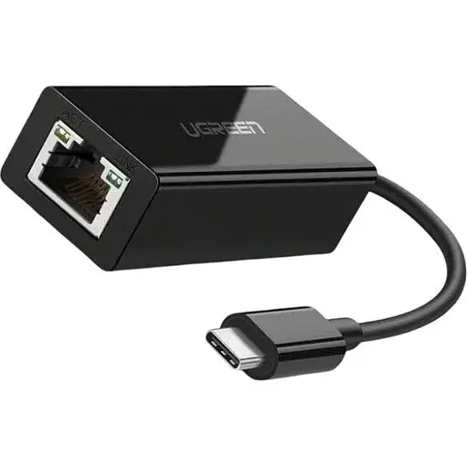 Сетевая карта Ugreen 30287 Usb 2.0 Type C 10 / 100Mbps Ethernet Adapter 110mm (черный) (30287) - фото 1