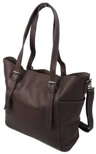 Женская кожаная сумка с двумя ручками Borsacomoda 28х33х11 см sum0024067 - фото 4