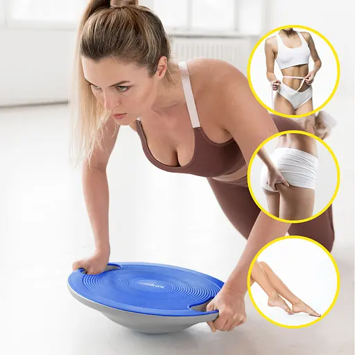 Балансировочная платформа Cornix круглая, пластиковая Blue/Grey XR-0445 - фото 4