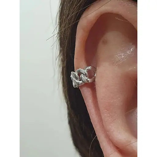 Серебряная серьга-кафф на хеликс. 9132477Р - фото 5