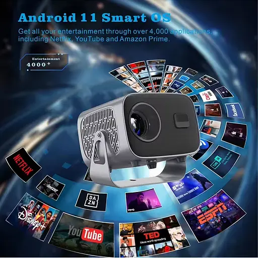 Проектор 4k ver.1 Android A10 Black - фото 7