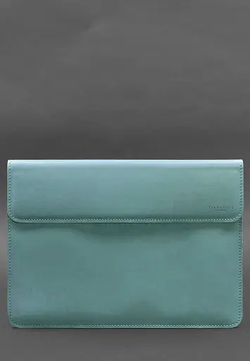 Шкіряний чохол-конверт BlankNote на магнітах для MacBook 15-16 дюйм Бірюзовий - фото 2