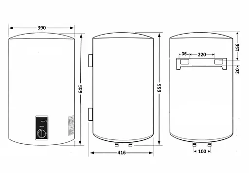 Водонагреватель электрический Thermo Alliance, 2 кВт, сухой ТЭН, 50 вертикальный, цилиндрический, серый (D50V20J2(D)KG) - фото 10