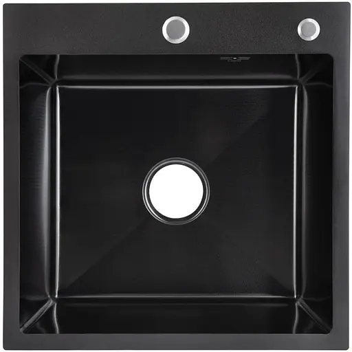 Кухонная мойка встроенная Lidz Handmade H5050HB Decor Black PVD Honeycomb 2,5/0,5 мм LDH5050BDECPVD48369 - фото 1