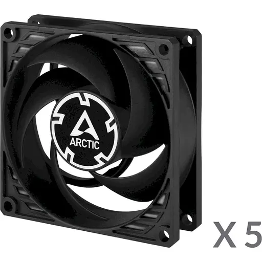 Комплект вентиляторов Arctic P8 PWM PST (5-Fan Pack) Black (ACFAN00154A) - фото 2