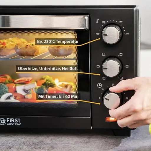 Духовка First FA-5042-2 19 л конвекция черная - фото 5