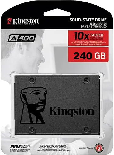 Накопичувач SSD 240GB Kingston SSDNow A400 2.5 SATAIII TLC (SA400S37/240G) - фото 3
