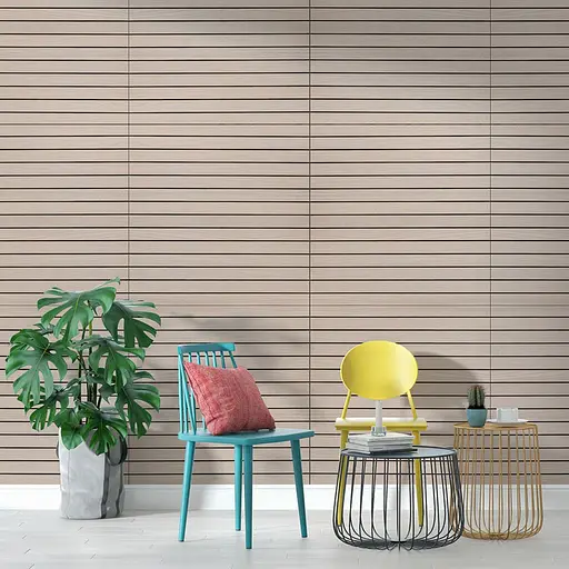 Покрытие виниловое самоклеющееся 3D рейки 600х600х2,8мм Ясень кремовый SW-00002199 - фото 6