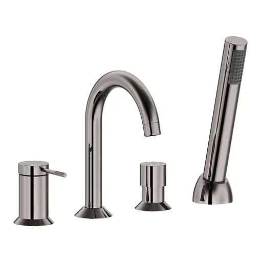 Смеситель для ванны врезной Imprese Brenta ZMK091908050 графитовый хром - фото 1