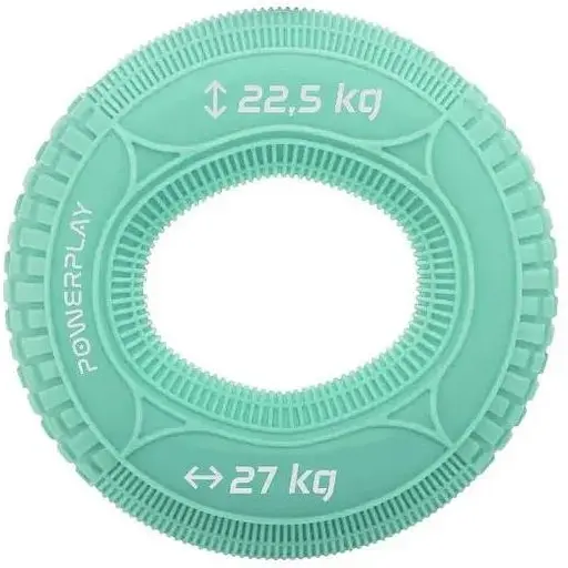 Еспандер кістьовий PowerPlay силіконовий PP-4330 Hand Grip Loops Medium 22.5-27 кг М'ятний (PP_4330_Mint_(22.5-27kg)) - фото 1