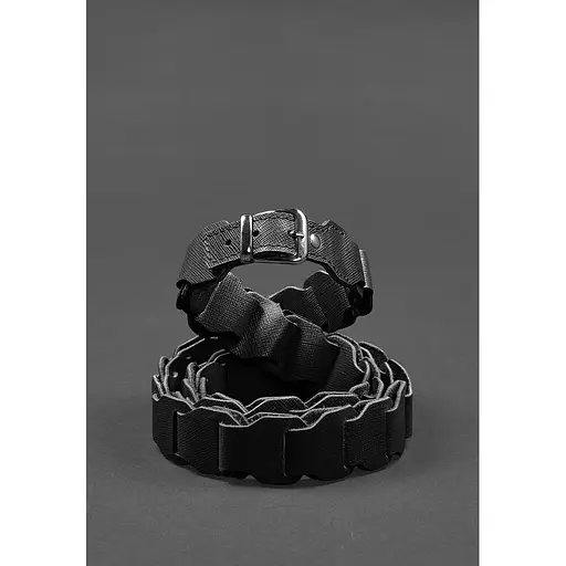 Женский кожаный бохо-ремень BlankNot Saffiano черный  - фото 5