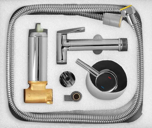 Набір гігієнічного душу прихованого монтажу Rea Loop chrom REA-B4106, Хром - фото 7