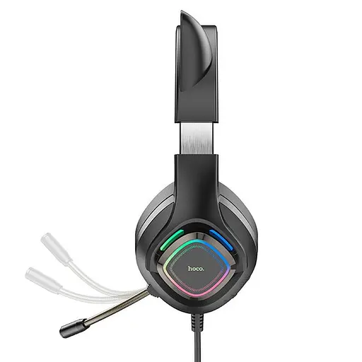 Игровые наушники с ушками Hoco W107 розовый - фото 3