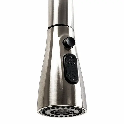 Змішувач для кухні з висувним виливом Platinum Водоспад ZS84 brushed нержавіюча сталь - фото 3