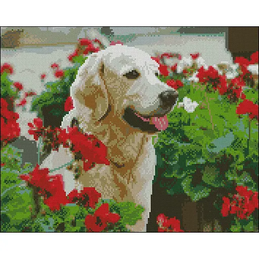 Алмазная мозаика Strateg ПРЕМИУМ Верный друг без подрамника размером 40х50 см (ZAV4050-27) - фото 1