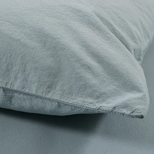 Постільна білизна Lotus Home Washed cotton Kansas блакитний євро (svt-2000022349970) - фото 5