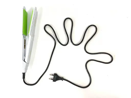 Професійна плойка щипці-гофре для прикореневого об'єму волосся Gemei 2957 велике гофре кераміка - фото 8