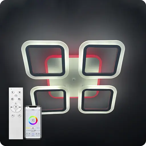 Люстра светодиодная 517 Light 3color с пультом 72Вт Белый (01321) - фото 5