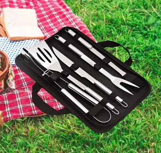 Набор для гриля и барбекю: 5 аксессуаров - Для любителей BBQ из нержавеющей стали - фото 3