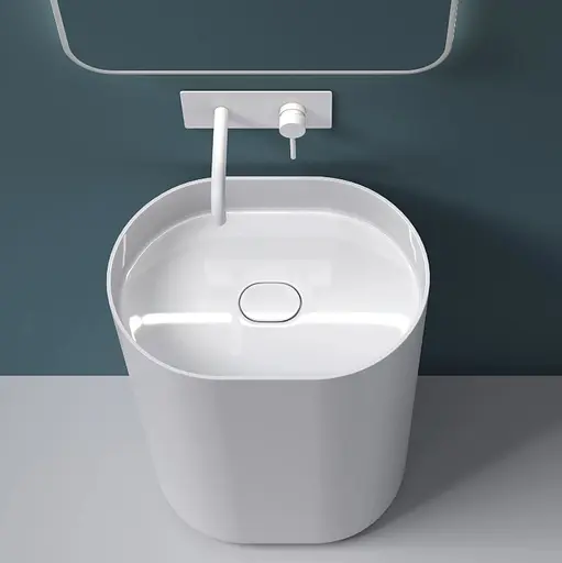 Умивальник Rea Dolce white підлоговий REA-U4302, Білий - фото 3