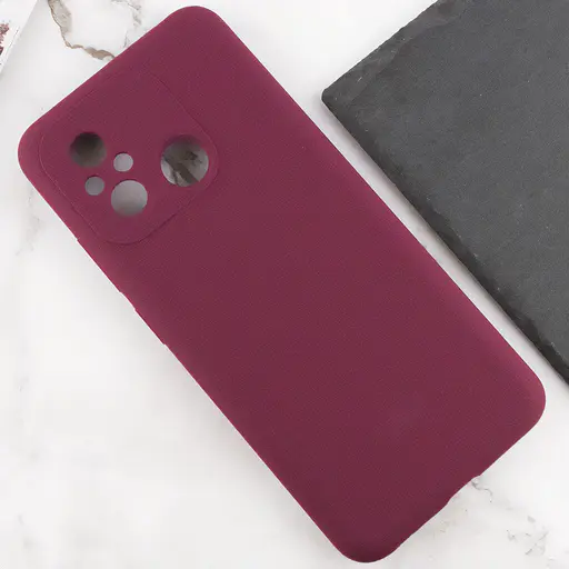Чехол Lakshmi Silicone Cover Full Camera AAA для Xiaomi Redmi 12C Бордовый/Plum - фото 5