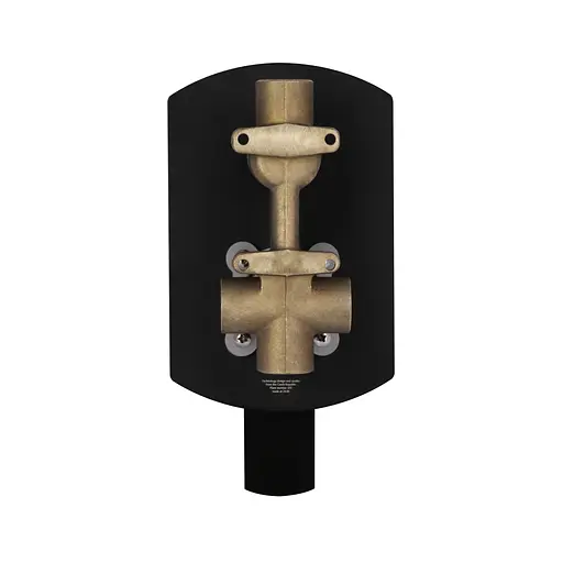 Душова система універсальна Qtap Slavonice прихованого монтажу на два споживача QTSLA113BLM45900 Black matt, Чорний матовий - фото 5