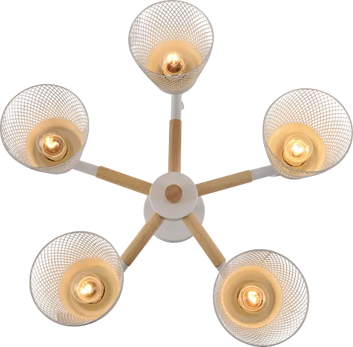 Люстра декоративная v xa1557-5 whh+дерево - фото 3