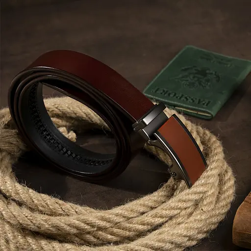 Ремінь шкіряний Vintage чоловічий 115х3,5 см acs0014828 - фото 5