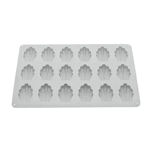 Форма силиконовая для выпечки печенья Мадлен на 18 ракушек 32х24х1.4 см C380, Kitchen Master Серый 87167 - фото 2