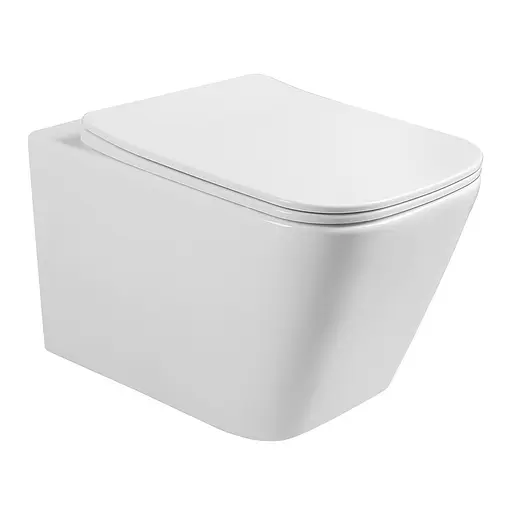 Унитаз подвесной Volle Libra S Rimles 13-41-160S с сидением Soft Close Slim, Белый - фото 1