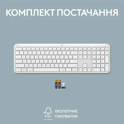 Клавиатура беспроводная Logitech Signature Slim K950 US OffWhite USB (920-012466) - фото 10