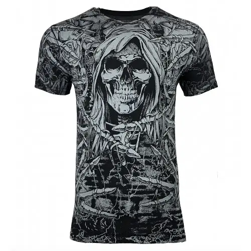 Футболка Xtreme Couture by Affliction Men T-Shirt Soul Taker Black Biker 4XL
