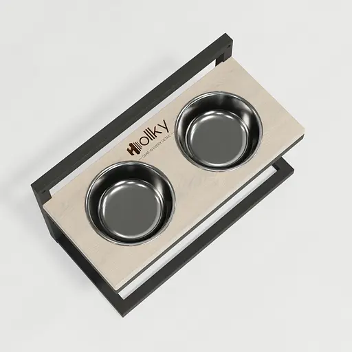 Hollky Flex S — миски на регульованій підставці для маленьких собак (2 × 0.450 л) - фото 5