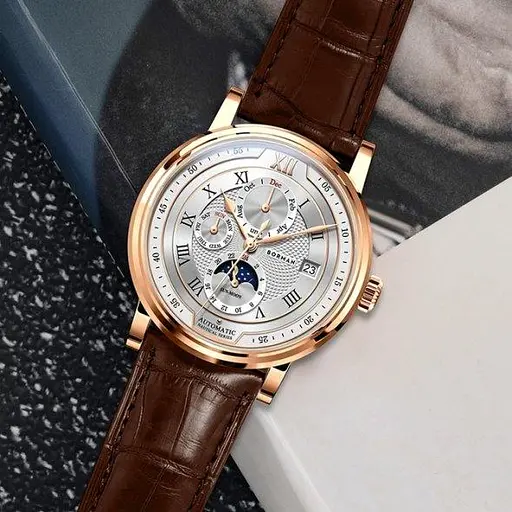 Водостойкие механические часы Borman Club golden - фото 6