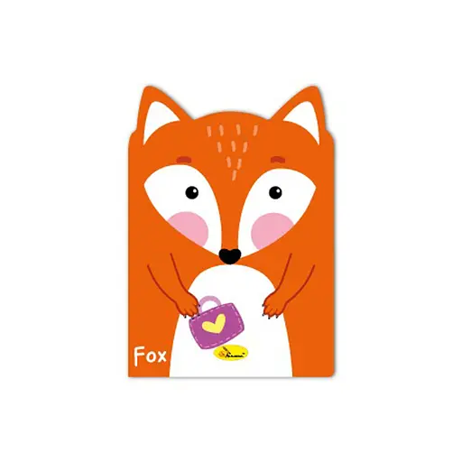 Дитячий блокнот з вушками "Fox" АП-1803-03, 24 сторінки