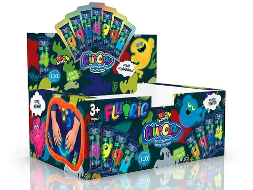 Набір для творчості Air Clay Fluoric, укр/рос, Danko Toys