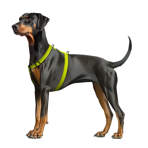 Шлея для собак водостійка анатомічна Н-подібна Waudog Magnet з QR-паспортом магнітна пряжка-фастекс L Ш 25 мм А 50-85 см В - фото 6