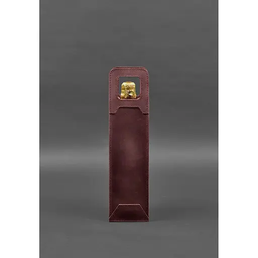 Кожаный чехол для вина BlankNote Crazy Horse 2.0 бордовый  - фото 2