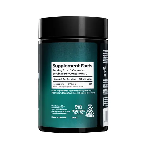 Биодоступный магний Elicore Labs Magnesium Glycinate, 60 вегакапсул. - фото 3