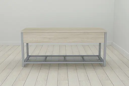 Банкетка с ящиком Ferrum-decor Дрейк 2 550x1200x400 металл Серый ДСП Сонома 16 мм (FRD-103083) - фото 2