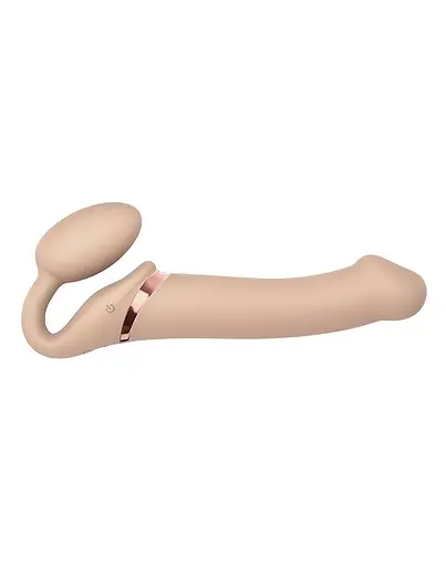 Страпон с вибрацией Strap-On-Me Vibrating Flesh L 19 см телесный - фото 2