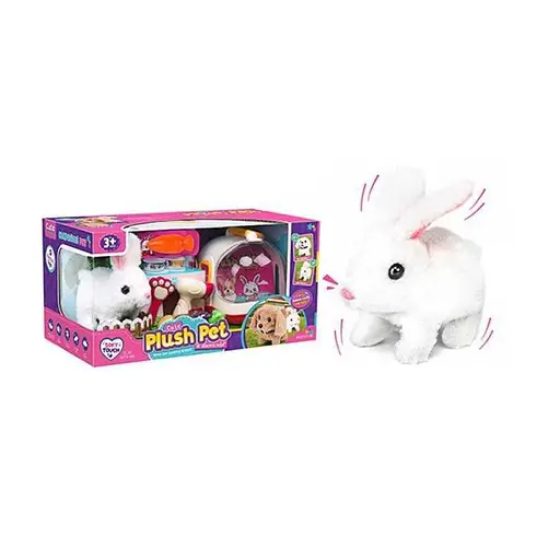 Любимец Кролик, с музыкой и движениями, на батарейках, переноска 070-1A