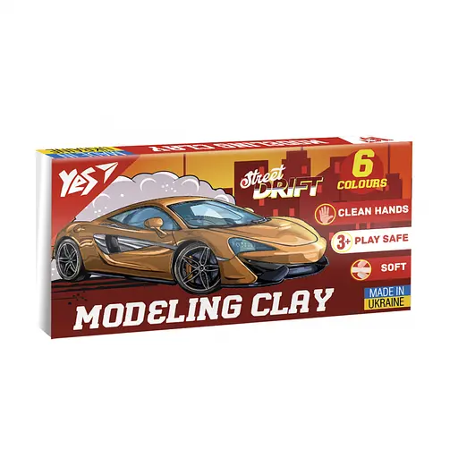Пластилин Yes Drift King, 6 цветов, 120 г