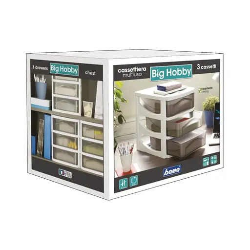 Модульний комод  Hobby Box 4, 17x25x27h висувні ящики, білий - фото 2