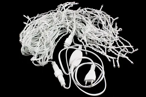 Гірлянда вулична бахрома світлодіодна з мерехтінням новорічна на дім Laplandia білий ПВХ провід 12 м Біла (w.02.6W.204.F+) - фото 2