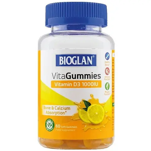 Витамін D3 Bioglan VitaGummies Vitamin D3 1000 IU, 60 желейок